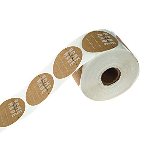 Homemade With Love Canning Stickers / 500 Circle Labels Printed On Sturdy Kraft Stock / 2" Modern Illustrated Decals #TOP2