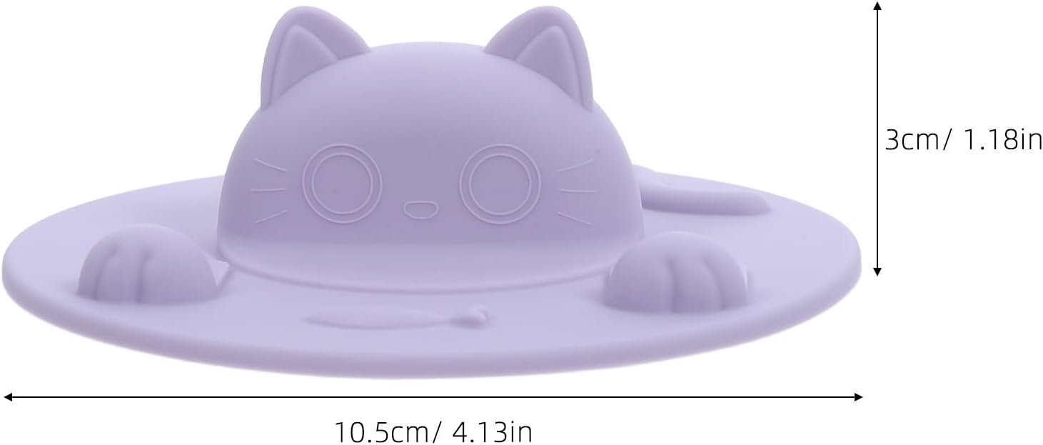 Zerodeko 4pcs Silicone Tea Bag Squeezer & Mug Lid Cover, 4" Tea Bag Holder Press, Drip Catcher, Heat‑Resistant Reusable Cup Cover for Steeping image 2