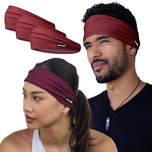 Image of Sweatband for Men and Women - Unisex Non Slip Headband that Wicks Moisture and Eliminates Excess Sweat - Durable & Long-Lasting - Running, Sports, Gym