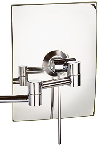 Jerdon 8.75-Inch X 6.5-Inch Wall Mount Makeup Mirror - Personal Mirror With 5X Magnification & 14 Inch Wall Extension - Chrome Wall Mount Arm - Model Jrt695C #TOP1