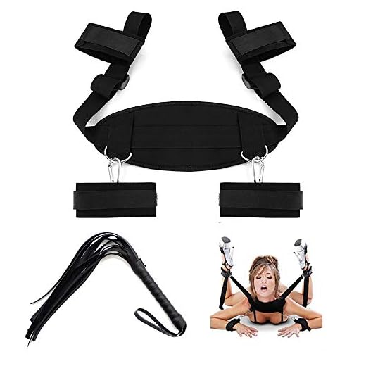RianGor Correa ajustable de sujeción de muslo y muñeca Correa de sujeción con látigo