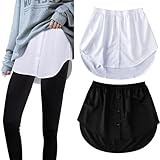 【Vielseitig】Ein shirtverlängerungen damen kann verschiedene Körperformen aufwerten, während eine Schwarz-Weiß-Kombination mit Alltagskleidung kompatibel ist.