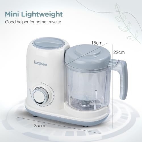Image of Baybee Blendy 4-in-1 Electric Baby Food Processor | Baby Food Maker with Steamer, Reheat, Blender & Defrost | Portable Baby Food Steamer & Puree Maker | Food Mixer & Warmer for Babies