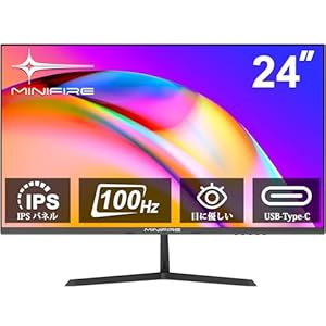Minifire 24インチ液晶ディスプレイ フルHD 100Hz フレームレス 9,999円送料無料！