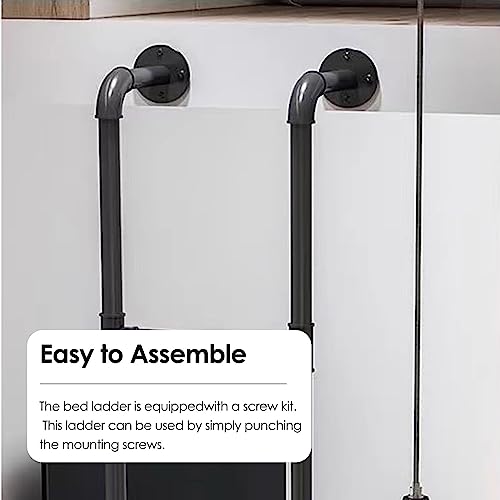 Échelle de lit métallique durable de 39 à 67 pouces aux finitions soignées