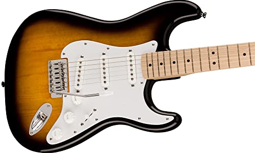 Image of Fender Squier Sonic Stratocaster - 2-Color Sunburst Bundle with Tuner, Strap, Picks, and Austin Bazaar Guitar DVD