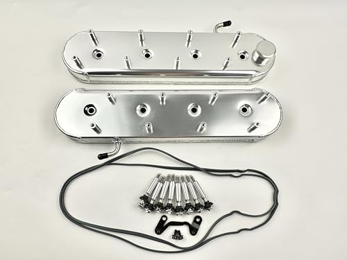 NEW LS1 LS2 LS3 LS6 Fabricated Aluminum Valve Cover W/Coil Mounts (Silver)