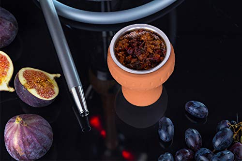 DFESKAH Shisha Tonkopf Set, Shisha Kopf Set inkl. Kaminaufsatz + Tabak Sieb & Dichtung, Premium Wasserpfeife Zubehör für… – Bild 7
