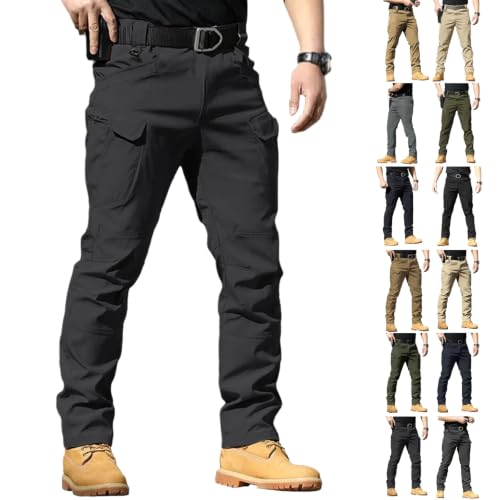 Mens Cargo Work Tactical Pants for Men Pantalones De Trabajo Para Hombre Stretch Hiking with Multi Pockets Casual Waterproof (No Belt) Large