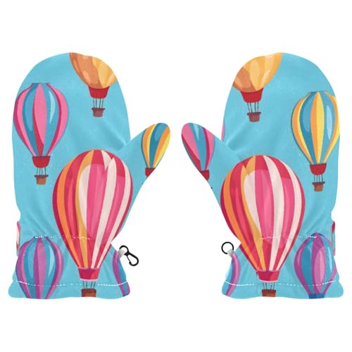Kid's Winter Gloves Children Warm Gloves Hot Air Balloon for Boys Girl Age 4-6 Years