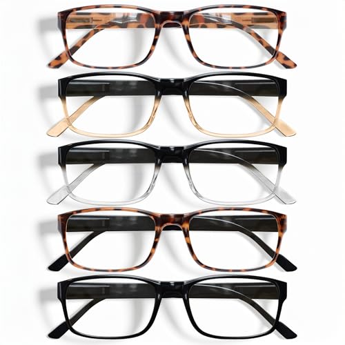 Gaoye Professional Reading Glasses for All Day - Computer Readers with Blue Light Protection - Value Pack