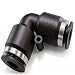 Utah Pneumatic 10 Pack Plastic Push to Connect Fittings Tube Elbow Connect 1/4 inch od Push Fit Fittings Tube Fittings Push Lock (1/4 inch Elbow)