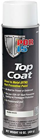 POR-15 46818 Top Coat Gloss White Spray Paint 16 fl. oz.
