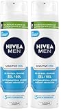 NIVEA NIVEA MEN Sensitive Kühlendes Rasiergel 200 ml (Packung mit 2)