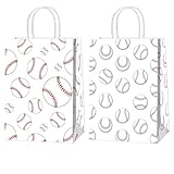 BQN 16 Pcs Baseball Goodie Bags with Handles for Baseball Party Decorations