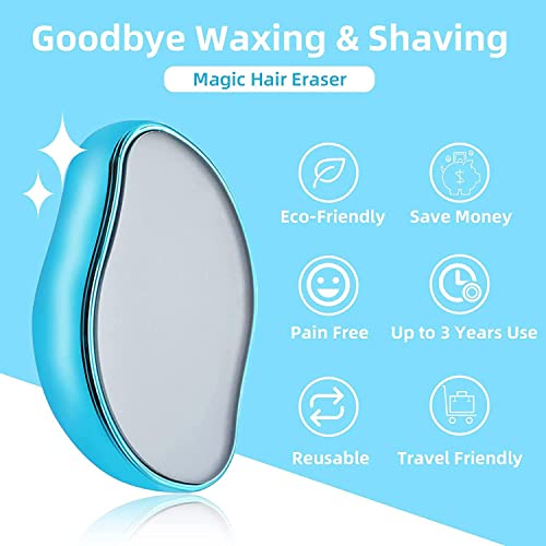 Crystal Hair Eraser & Women And Men, Magic Hair Eraser Crystal Hair Remover, Painless Exfoliation Hair Removal Tool For Arms Legs Back - Reusable And Washable, Stone Hair Remover #TOP6