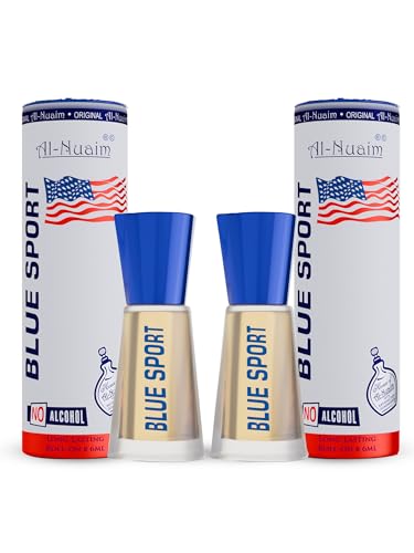 Image of Al-Nuaim Blue Sport Attar Roll On - 6ml (Pack Of 2) |Luxury Scent with Long Lasting Fragrance For Men & Women
