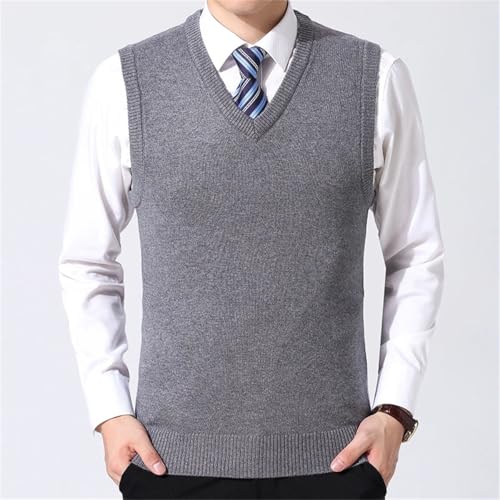 Fashion Knitted Sleeveless Vest Pullover Men's Casual Sweater4