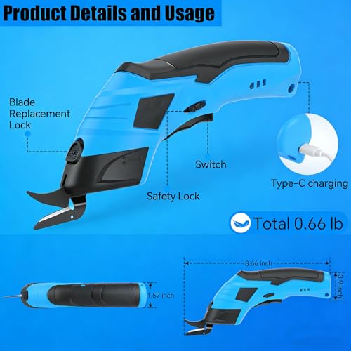 50% Off Runful 10000RPM Electric Sewing Scissors - Image 5