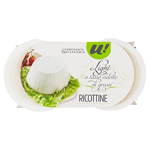 U! Confronta & Risparmia Ricottine Light a Tasso Ridotto di Grassi, Confezione de 2 x 100g