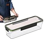 Recipiente hermético para pasta – Bote transparente para fideos de 1,5 l | de almacenamiento de alimentos con tapa con cierre, organizador de cocina multiusos para granos, espaguetis, huevos, con