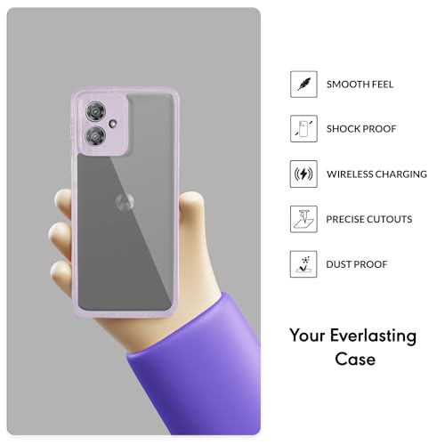 Image of SPRIG Compatible with Moto G54 FusionCrystal Back Cover Drop Tested Shock Proof Mobile Case for Men, Women, Boys and Girls with Camera Protection (Transparent)