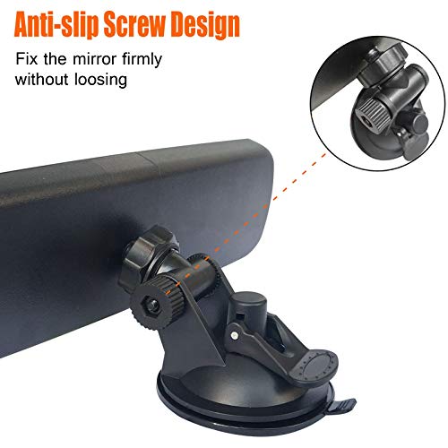 image for Wontolf Anti-glare Rear View Mirror Suction Cup Rear View Mirror Unive