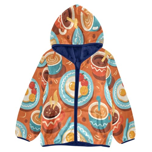 SLHKPNS Toddler Fleece Jacket for Girls Boys Breakfast...