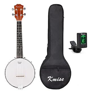 Kmise Ukulélé banjo LGPREM 4 cordes Ukulélé Concert Ukulélé avec accordeur de sac 58,4 cm - Les Beatles, Paul McCartney, John Lennon, RIngo Starr, George Harrison