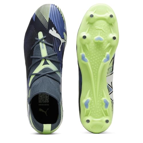 Puma Unisex Adults Future 7 Match MXSG Soccer Shoe, Gray Skies-Puma White-Fizzy Apple, 44.5 EU