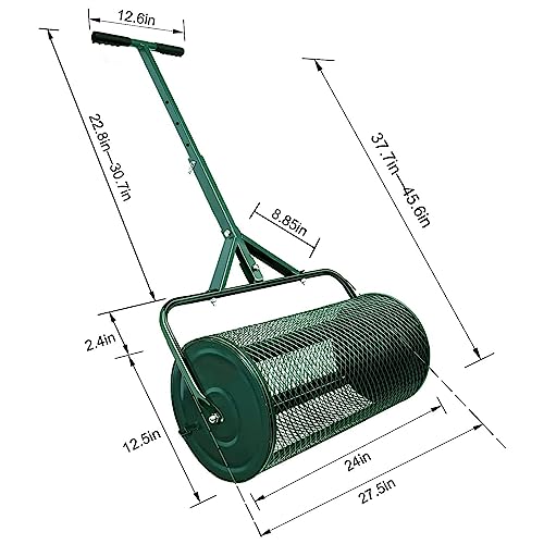 Espalhador De Esterco De Malha De Metal Leve, Espalhador De Composto, Espalhador De Musgo De Turfa,