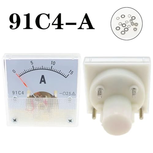 Amperímetro de panel tipo puntero de aguja CC 91C4-A para proyectos de 3A 2
