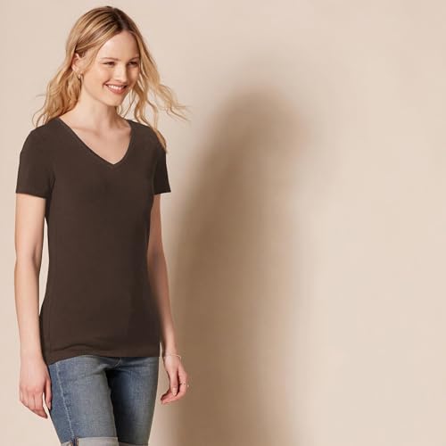Image of Amazon Essentials Women's Regular-Fit Short-Sleeve V-Neck T-Shirt, Multipacks