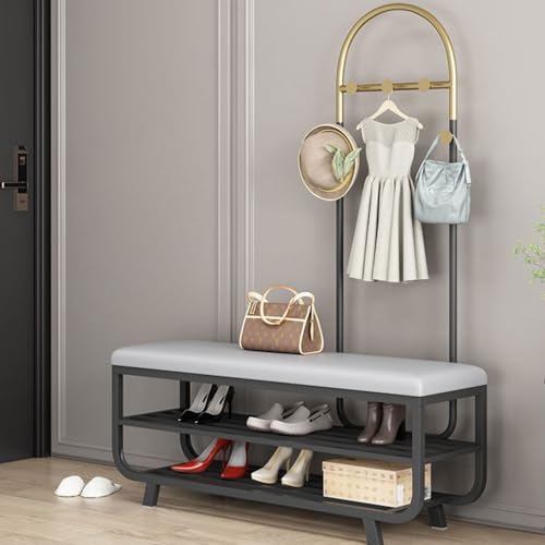 Porte-manteau avec banc à chaussures pour éliminer le désordre