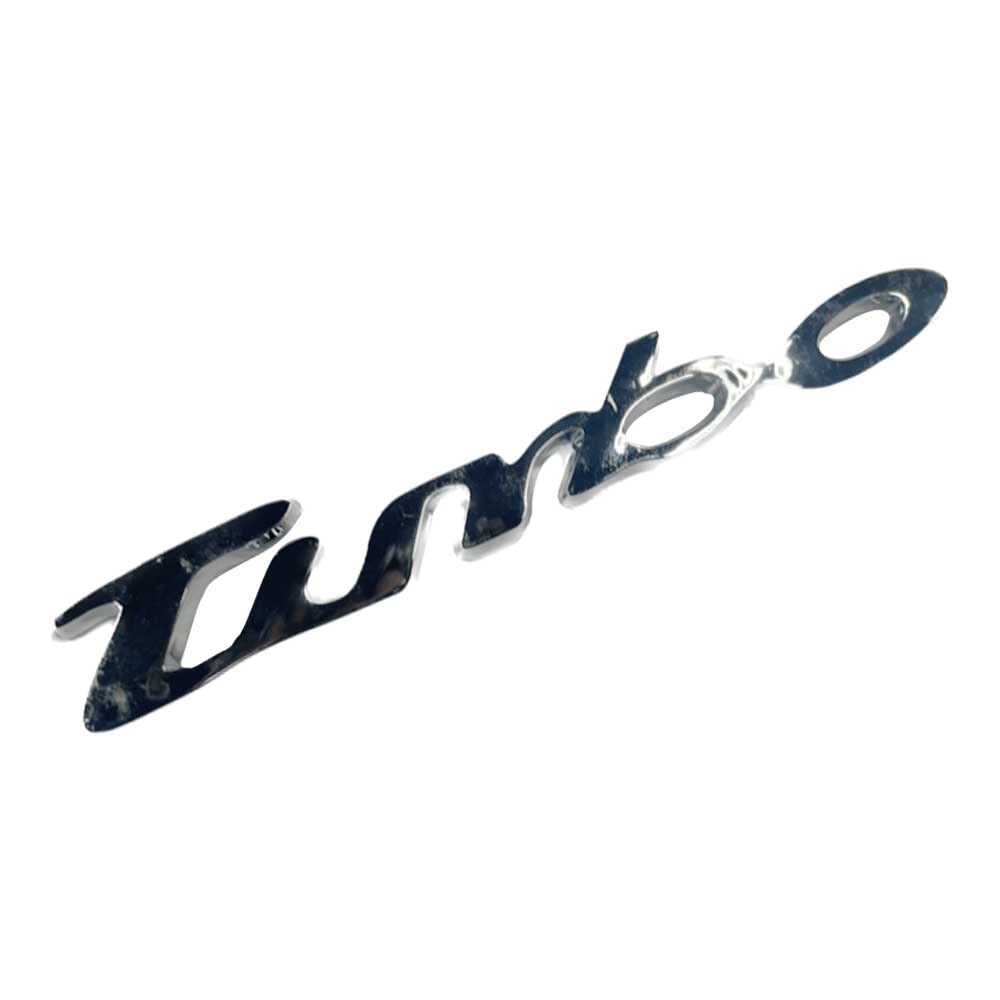 Amazon | mj080 TURBO ターボ エンブレム1枚 メッキ シルバー M