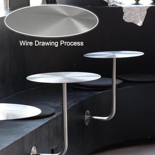 Mesa de cafetería y restaurante de pared con patas de acero 7