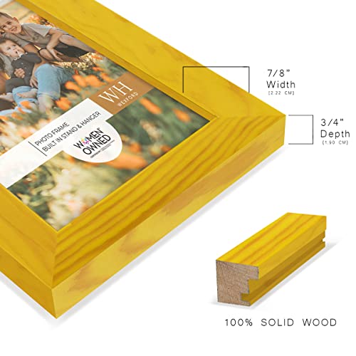 Renditions Gallery 4X6 Inch Picture Frame Sunflower Yellow Wood Grain Frame, High-End Modern Style, Made Of Solid Wood And High Definition Glass For Wall And Tabletop Photo Display #TOP5