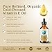 Bella Terra Oils - Organic Vitamin E Oil 2 oz - Derived from Organic Wheat Germ, D-Alpha Tocopherol Essence, Infused with Antioxidants & Fatty Acids, Ultimate Face & Skin Elixir