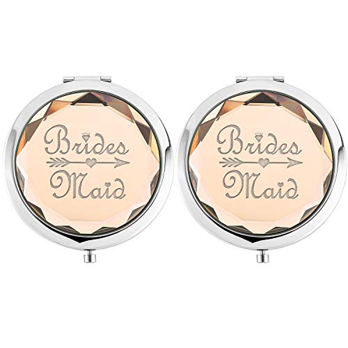 Espejo compacto para maquillaje pack de 2 champagne miniatura 1