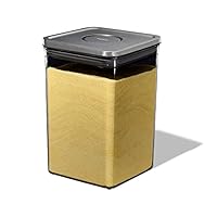 OXO Good Grips POP 2.0 Steel Big Square, Medium, 4.2 Litre Capacity, Clear