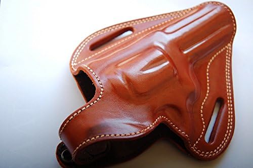 Handcrafted Leather Belt Holster for Ruger Redhawk 4.4.20 inch Barrel (R.H) Black Tan