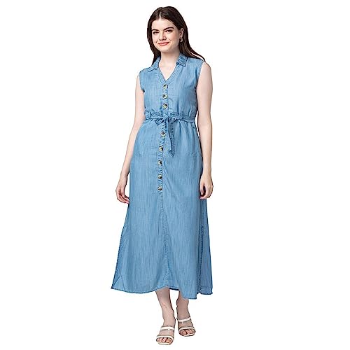 Image of Spykar Denim Tencel Collar Neck Women's Casual Style Shirt