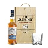 Personalised Glenlivet 1824 Founder’s Reserve Whisky Gift Set with Glass – 70cl | 40% ABV | Custom Speyside Single Malt Scotch Gift