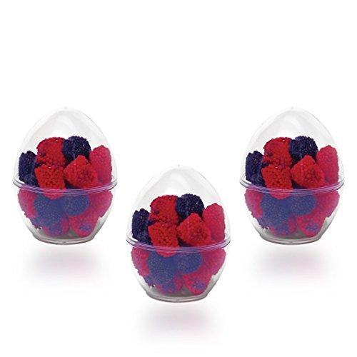 Posh Einstellung Mini Sammlung, Mini Ei geformten Behälter mit Cover, schwerer klar Kunststoff, elegante Einweg miniware. (20 CT) Cover