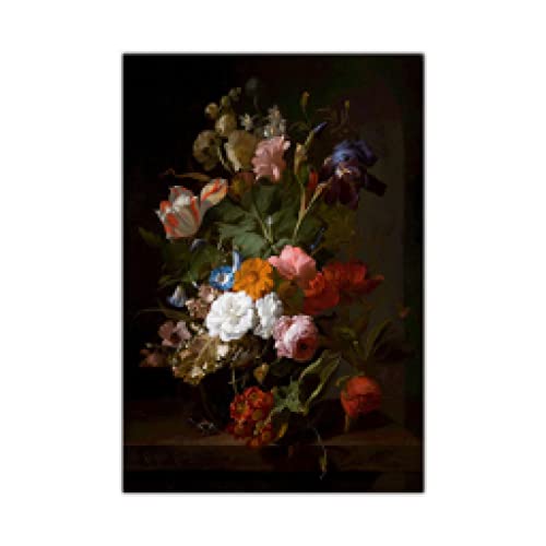 Peinture Murale Fleurs Rose Pivoine Rétro pour Transformer un Salon Vide en Cocon Douillet