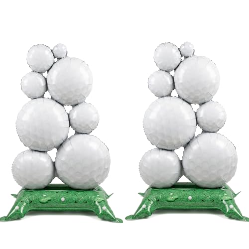 2 pcs Self Standing Golf Balloons 59in Large Golf Birthday Foil Balloons