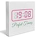 Sorority Gifts for Women, 1908 Pink and Green Perfect Timing Wood Block Sign, Inspirational Desk Decor for Home Office Shelf 4 x 4 Inches