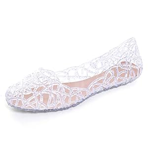 TN TANGNEST Women’s Beach Jelly Shoes Slip On Summer Casual Flat Sandals