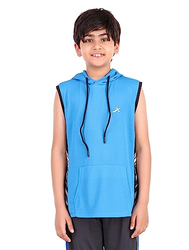 Image of Vector X OKT-228 Kid's Printed Hoodie Boys Sleeveless Hooded Regular Fit T-Shirt