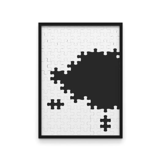 WIETRE Cornice puzzle 36 x 49 cm, adatta per Ravensburger 100 200 300 500 (nero)
